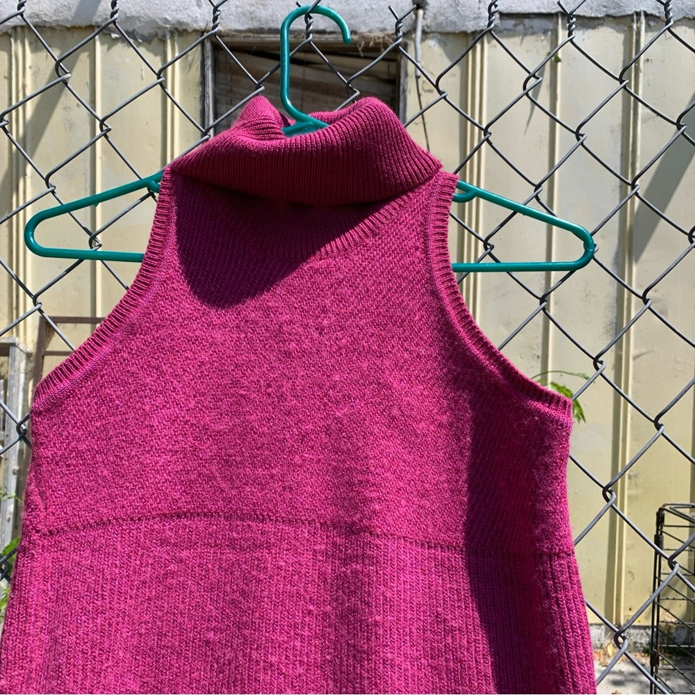 Vintage Versace Jeans Couture Ribbed Turtleneck Sleeveless Dress - Picture 15 of 16